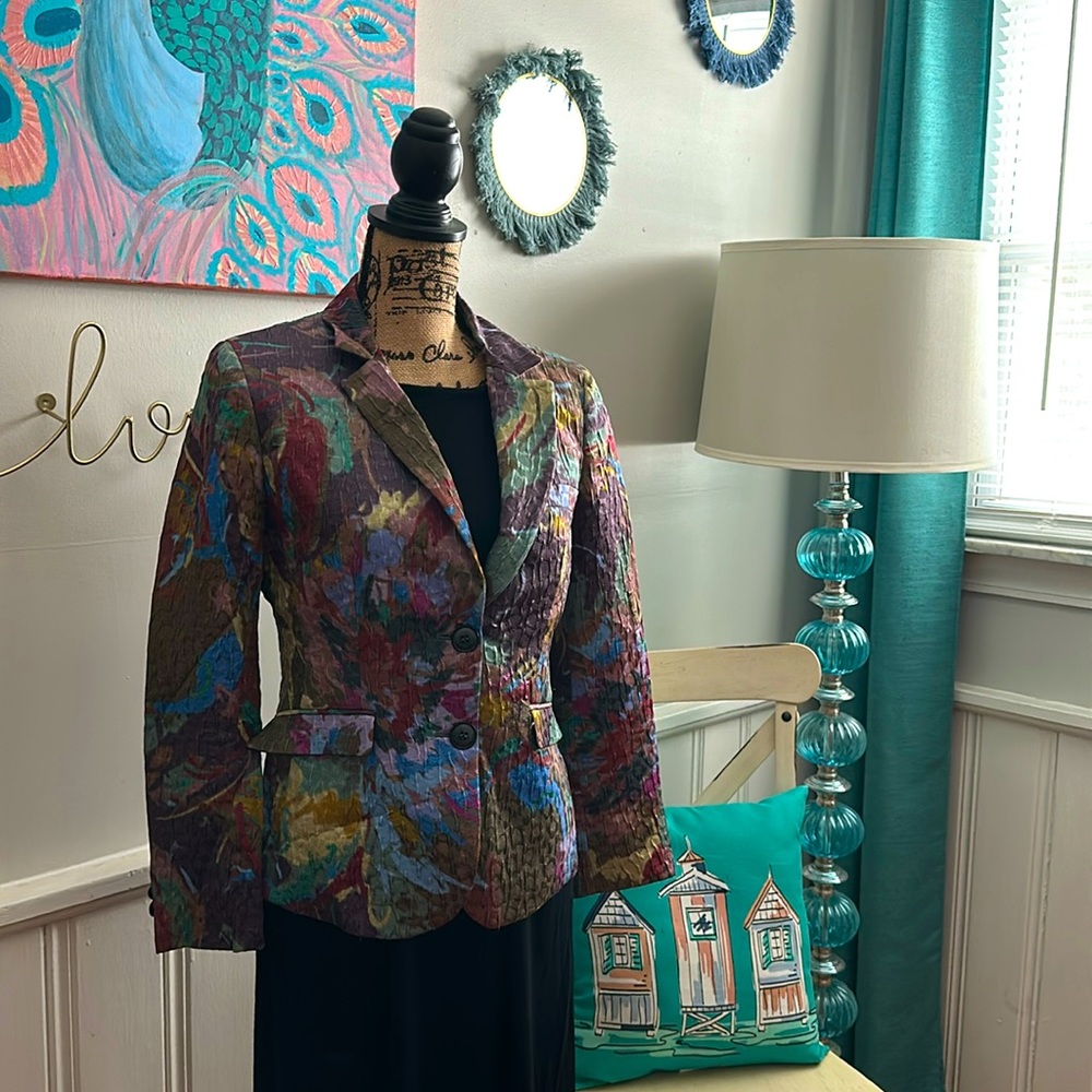 Vintage Etro Watercolor Blazer size 44 (M) excellent condition